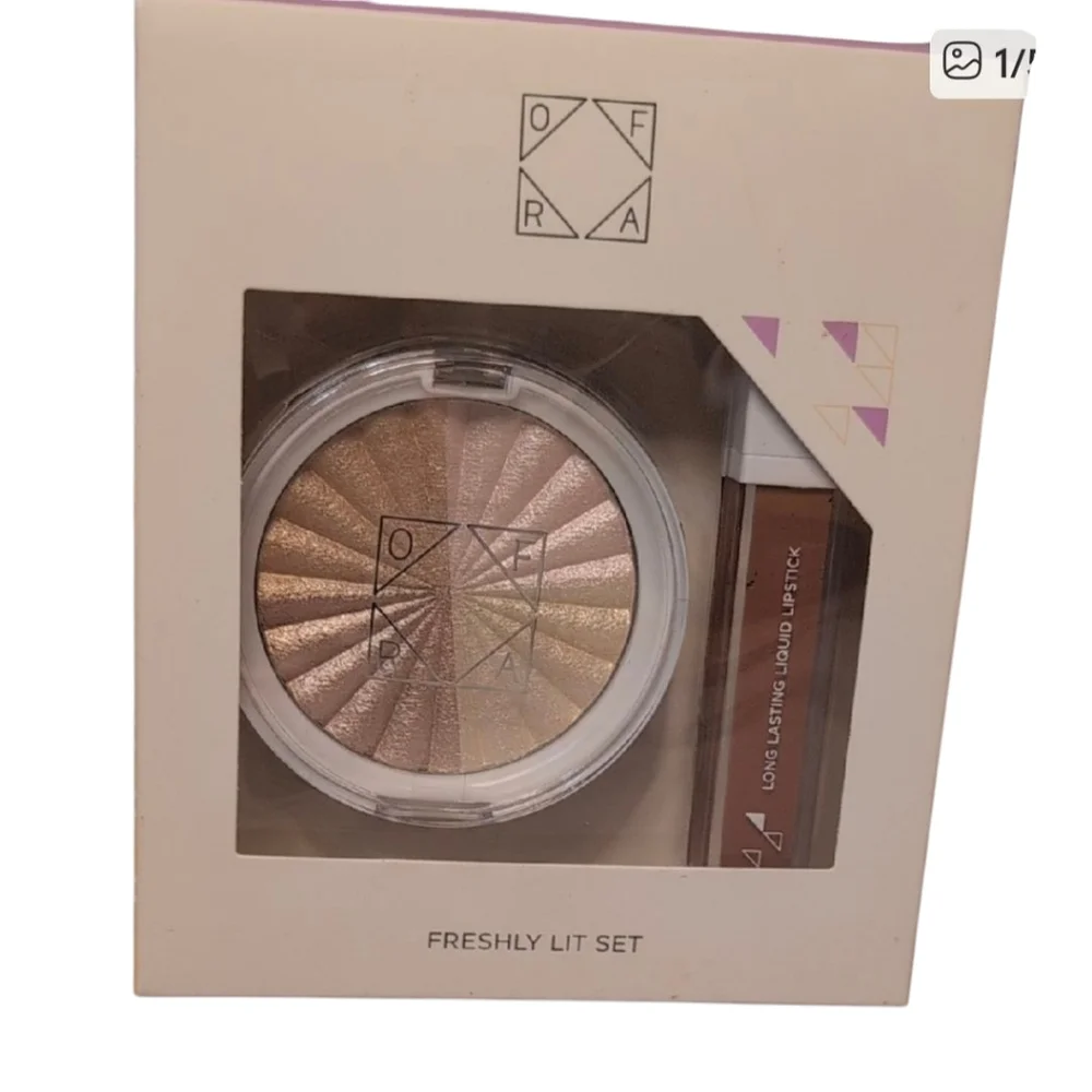 OFRA Freshly Lit Set Highlighter & Liquid Lipstick Set